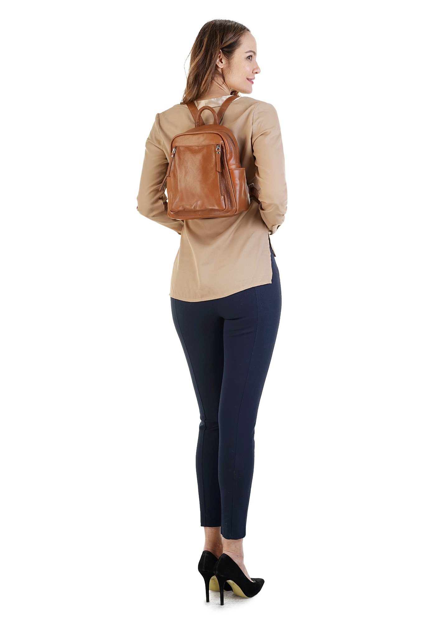 Samantha Look Cityrucksack, echt Leder, Made in Italy günstig online kaufen