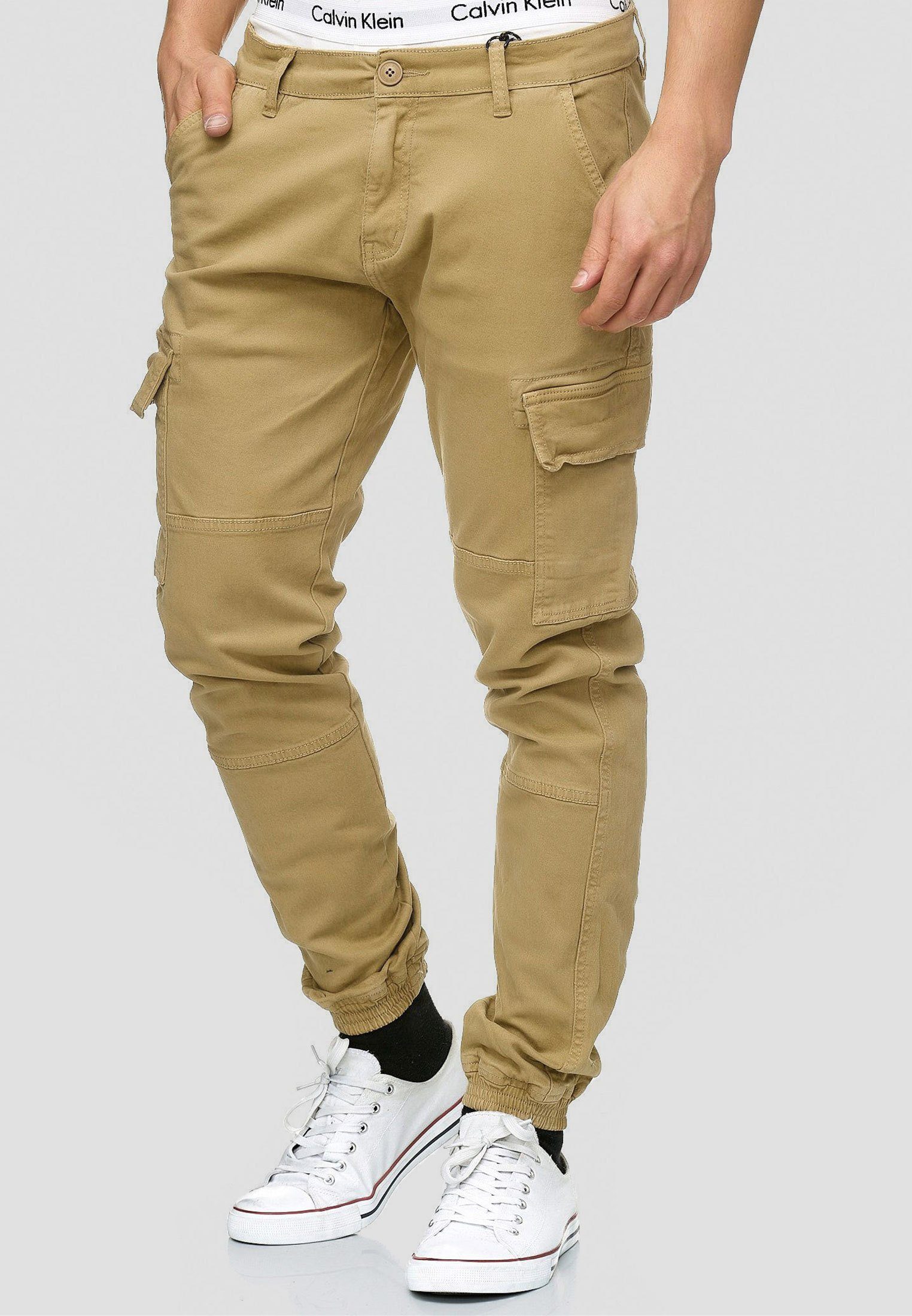 Indicode Cargohose Herren August Cargo Hose Herrenhose mit 6 Taschen günstig online kaufen