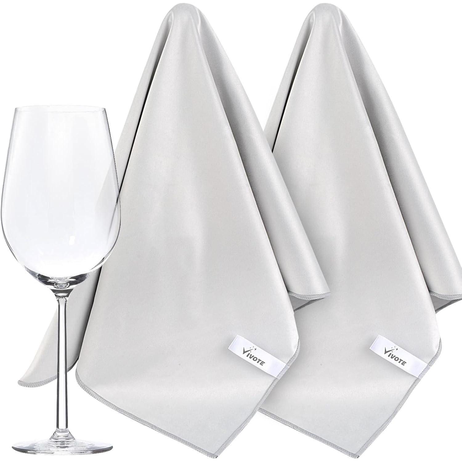 VIVOTE Mikrofaser Glaspoliertuch Reinigungstücher Poliertücher Glas Edelstahl Mikrofasertuch