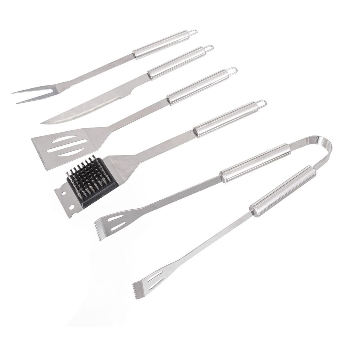 Grillbesteck-Set x 37 mit cm x 16 Grillzubehör-Set Edelstahl 8 Tragetasche Bigbuy