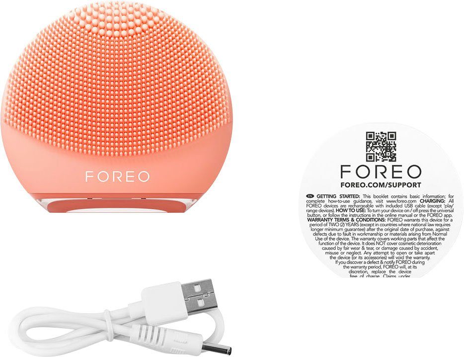 FOREO Elektrische Gesichtsreinigungsbürste LUNA™ Peach Perfect 4 go