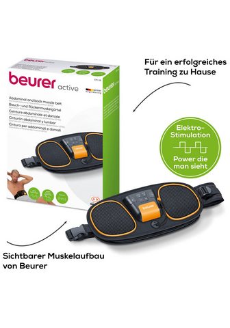 BEURER TENS-EMS-Gerät EM 39 raumenis treniruojantis diržas dėl Pilvo ir Rücken 4 Elektroden (2-tlg) Stimulation von zentralen Bauchmuskeln ir Apatinis Rückenmuskulatur