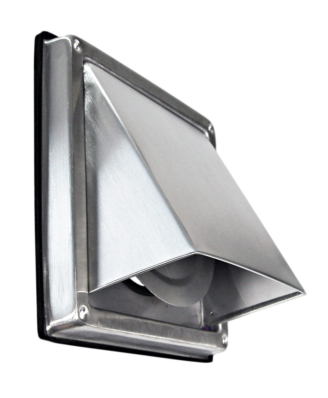 Lüftungsgitter Edelstahl Ablufthaube LG 5510 L int. Außenverschlussklappe DIN 100, rostfreies Material