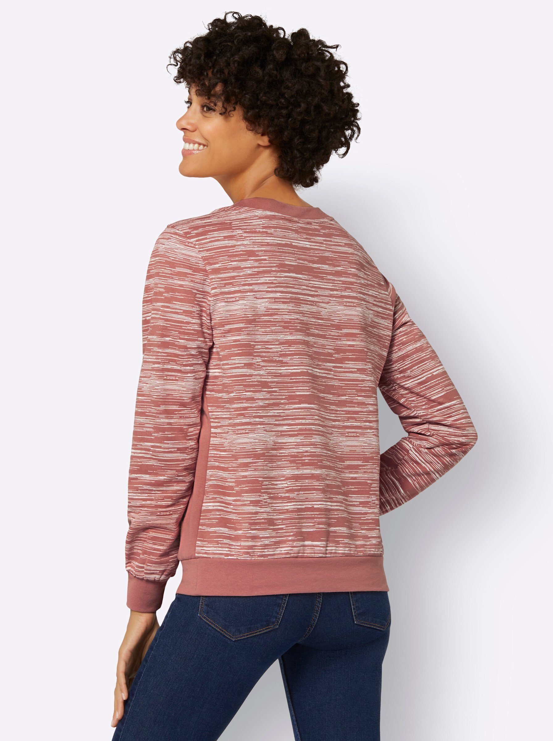 rosenholz-ecru-bedruckt WITT Sweater WEIDEN