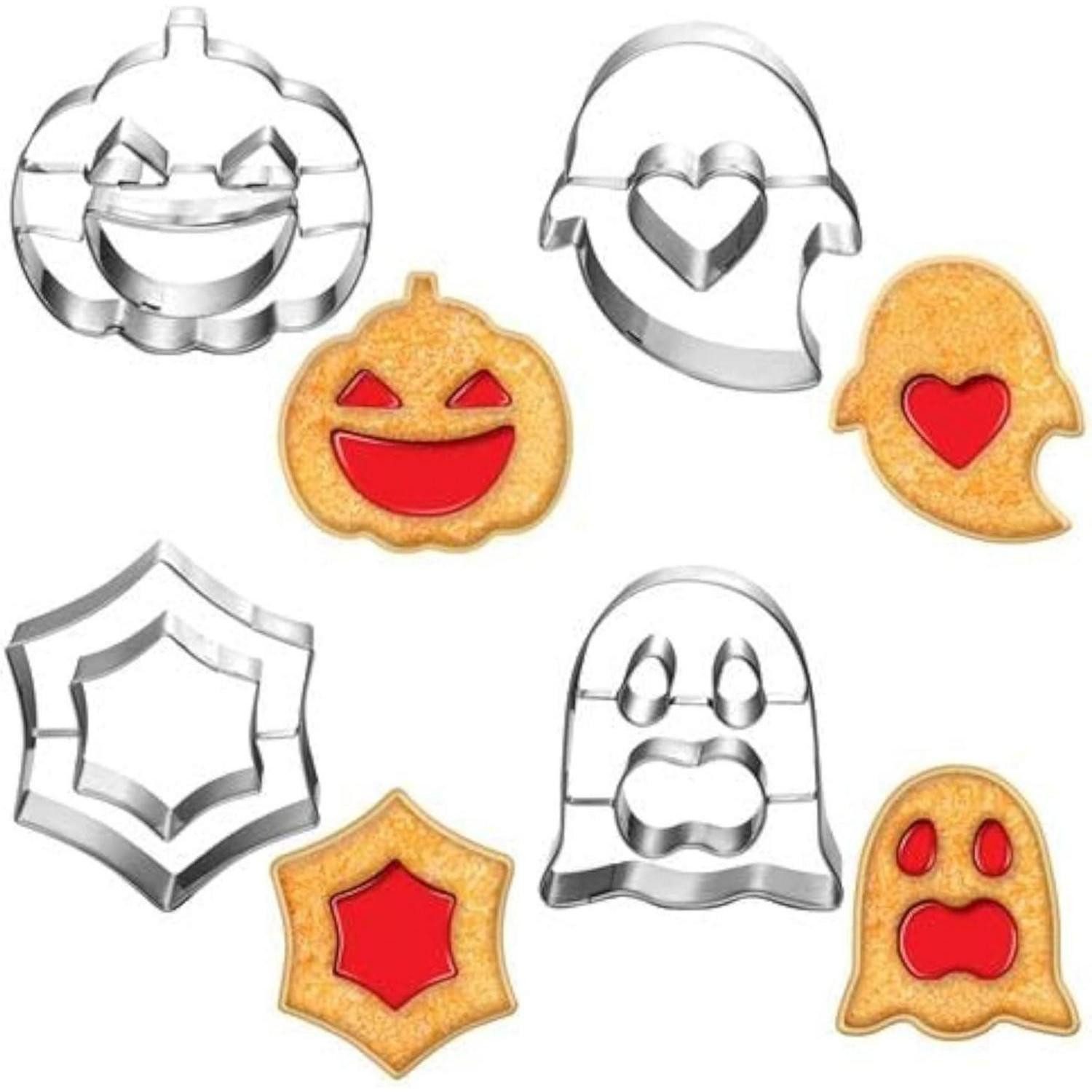 LuxusKollektion Backform Ausstecher Halloween Linzer Set of 4 Halloween Linzer Ausstecher