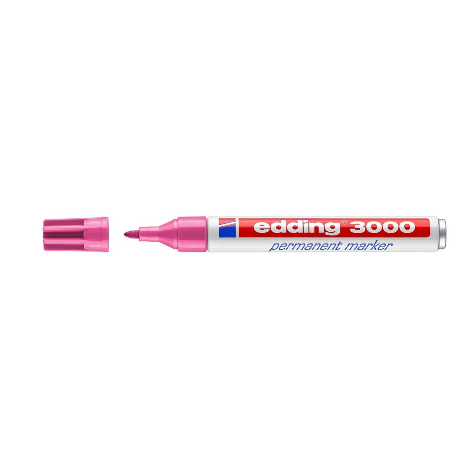 edding Permanentmarker Permanent-Marker Rundspitze 1,5-3 mm edding 3000, (Stück, 1-tlg), Filzstift Faserstift Rosa