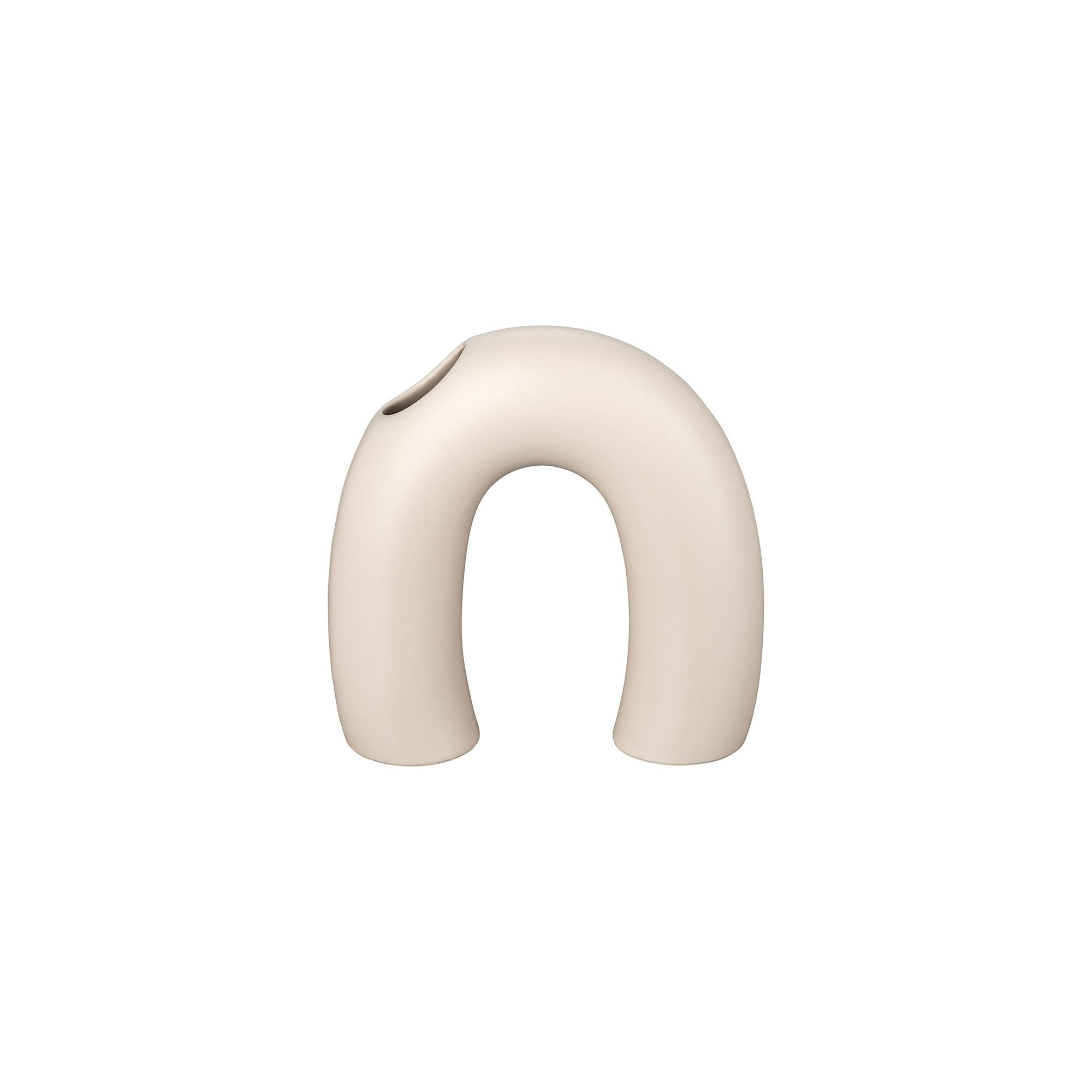 blomus Dekovase -KAGETSU- Vase aus Keramik: Zeitlose Eleganz für jeden Raum & Anlass, Designerstück, Hochwertig, Elegant, Steingut, Bogenform, Glanzglasur