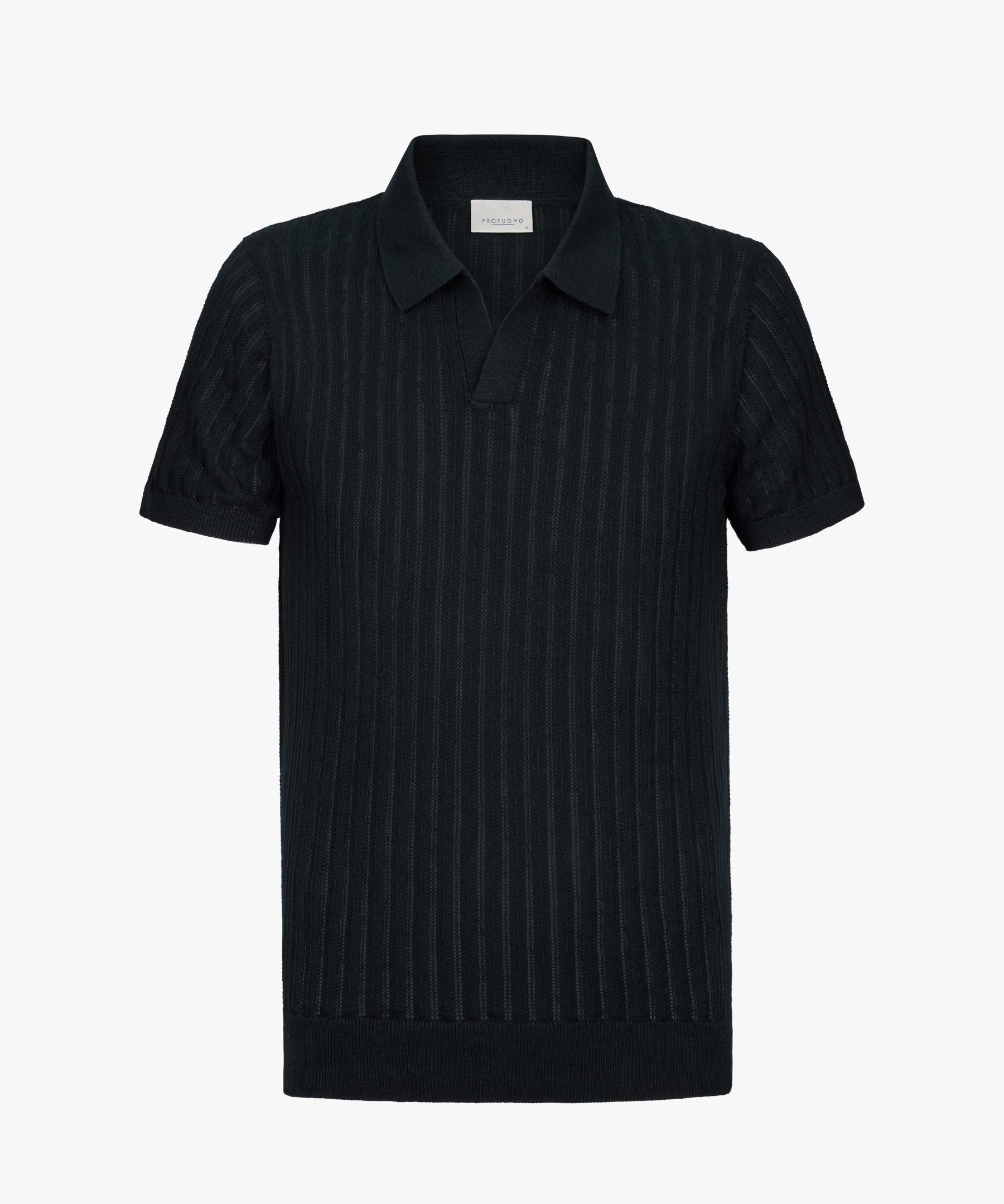 Profuomo Poloshirt POLO OPEN COLLAR SS NAVY