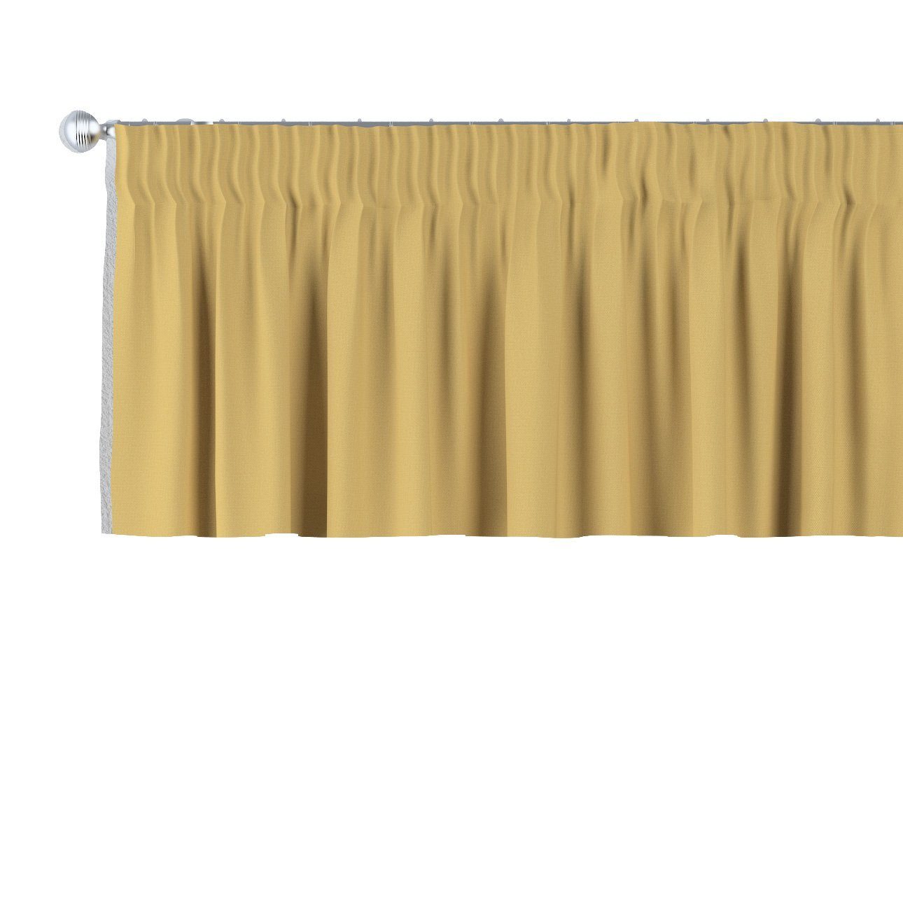 Vorhang mit Kräuselband 130 x 40 cm, Cotton Panama, Dekoria chiffongelb