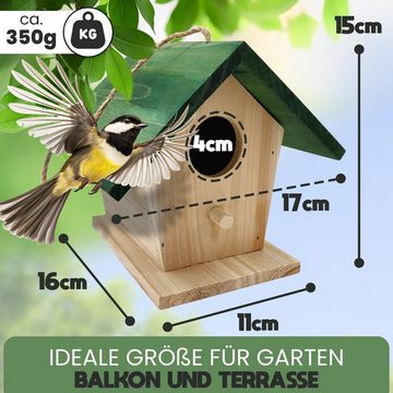 Oramics Vogelhaus Nistkasten für Vögel zum Aufhängen für Garten, Balkon und Terrasse