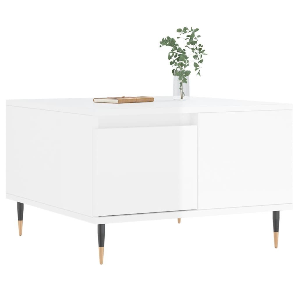 vidaXL Couchtisch Couchtisch Hochglanz-Weiß 55x55x36,5 cm günstig online kaufen