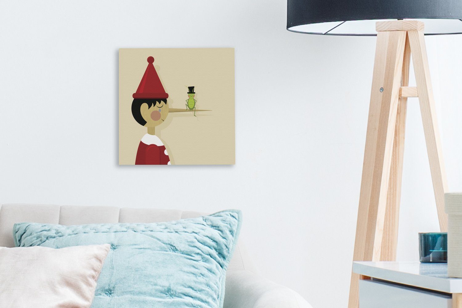 Grille, Wohnzimmer Bilder Eine Illustration der für Leinwand sprechenden OneMillionCanvasses® von St), Schlafzimmer (1 Leinwandbild und Pinocchio