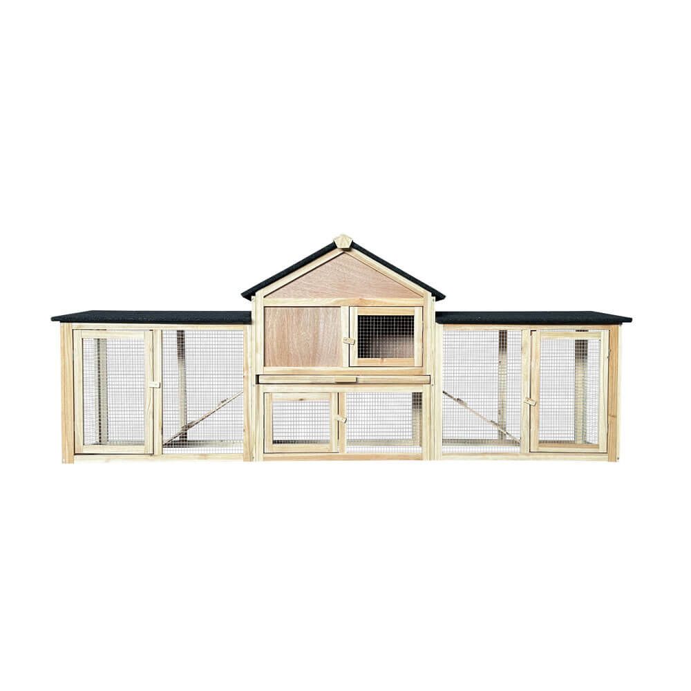 HOME DELUXE Kleintierstall CUNA Kaninchenstall, Hasenstall, Außengehege, Hochwertiges Tannenholz