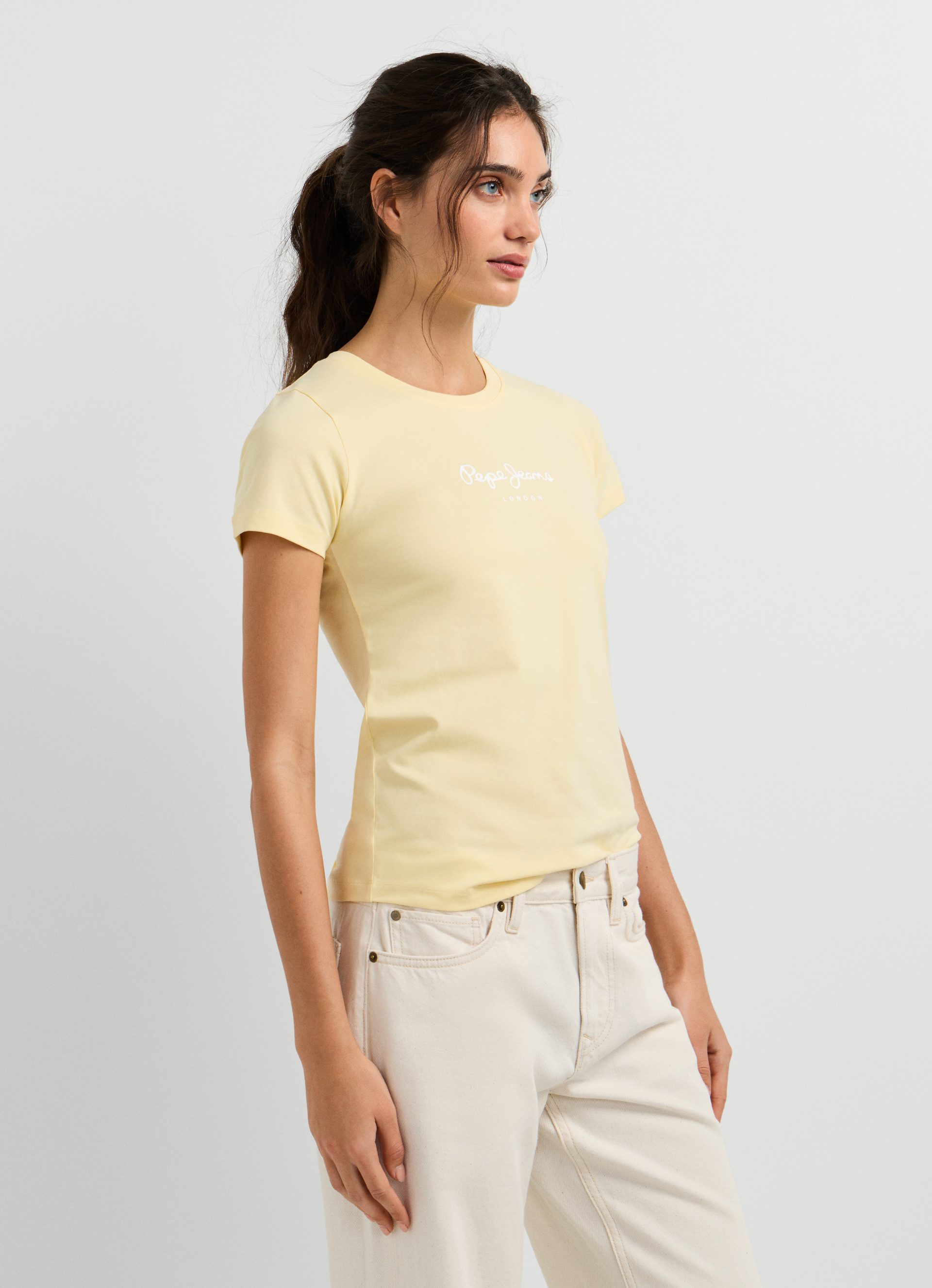 Pepe Jeans T-Shirt NEW VIRGINIA mit Logo-Print