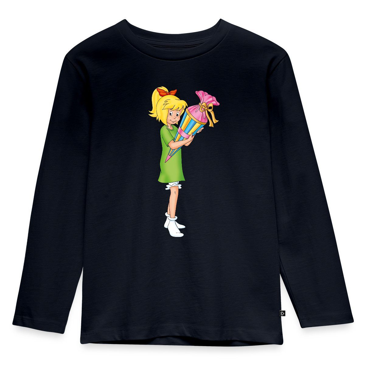Spreadshirt T-Shirt Bibi Blocksberg Mit Zuckertüte Kinder Premium Langarmshirt (1-tlg)