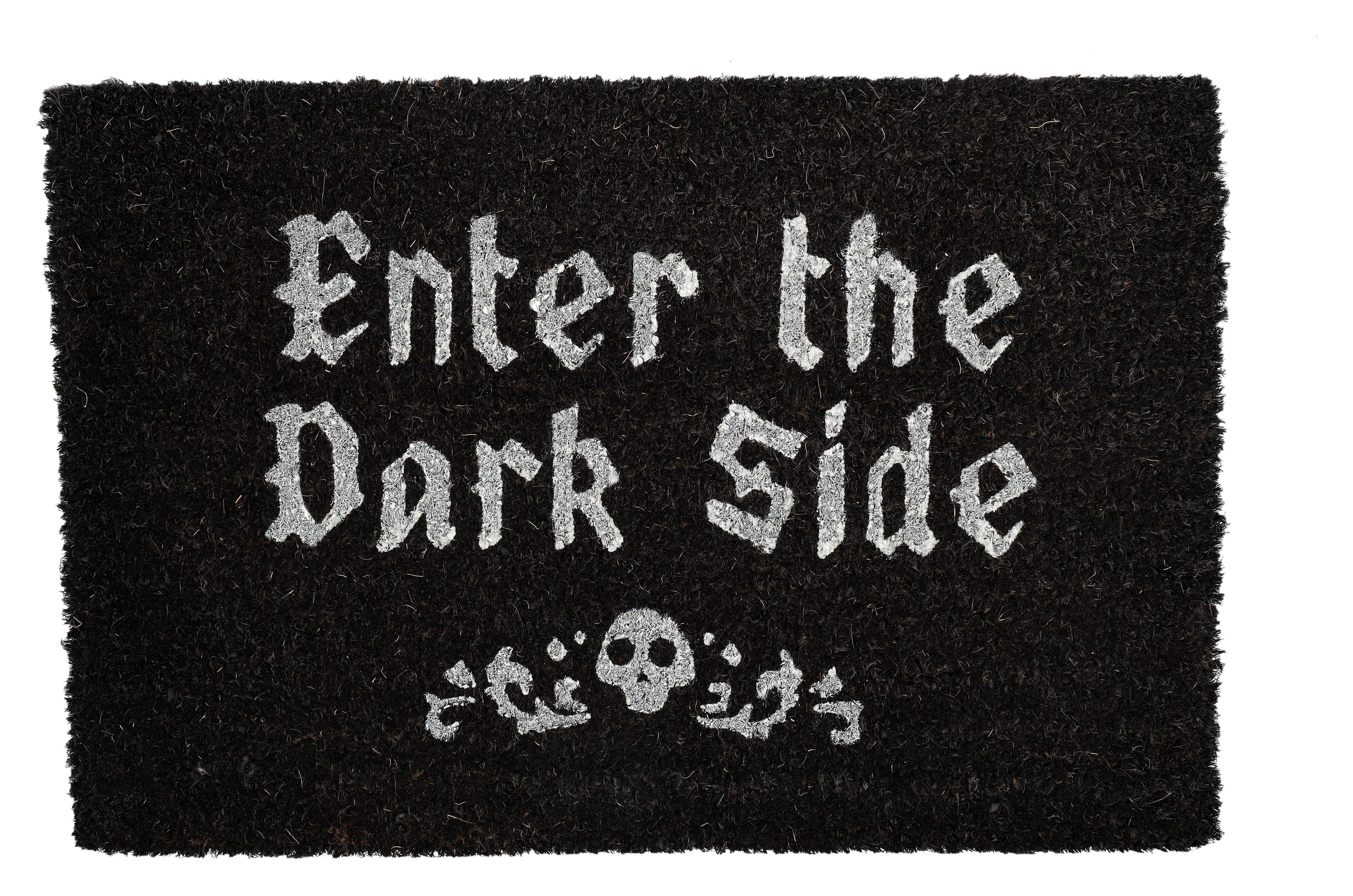 Fußmatte Türmatte schwarz - Enter The Dark Side - Fußmatte Fußabtreter