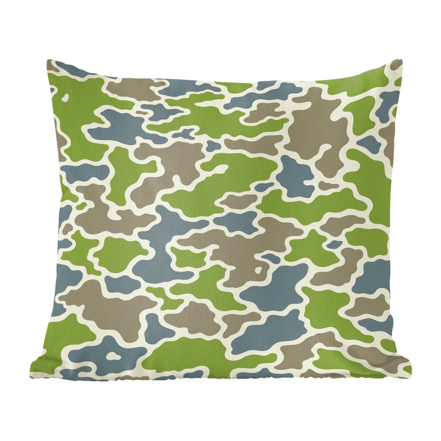 MuchoWow Dekokissen Grünes Camouflage-Muster, Zierkissen mit Füllung für Wohzimmer, Schlafzimmer, Deko, Sofakissen