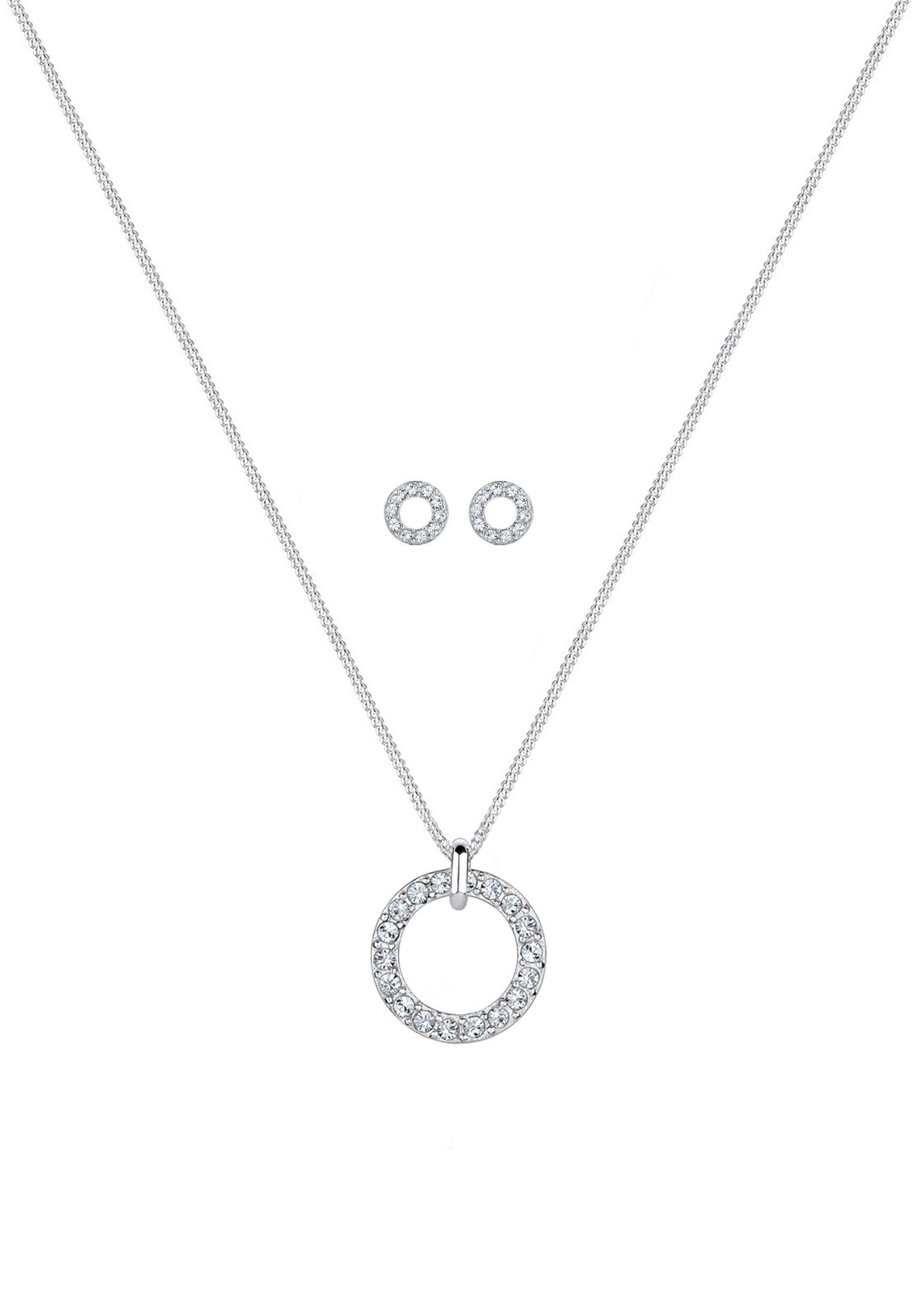 Elli Schmuckset Kreis mit Kristallen von Swarovski® 925 Silber günstig online kaufen
