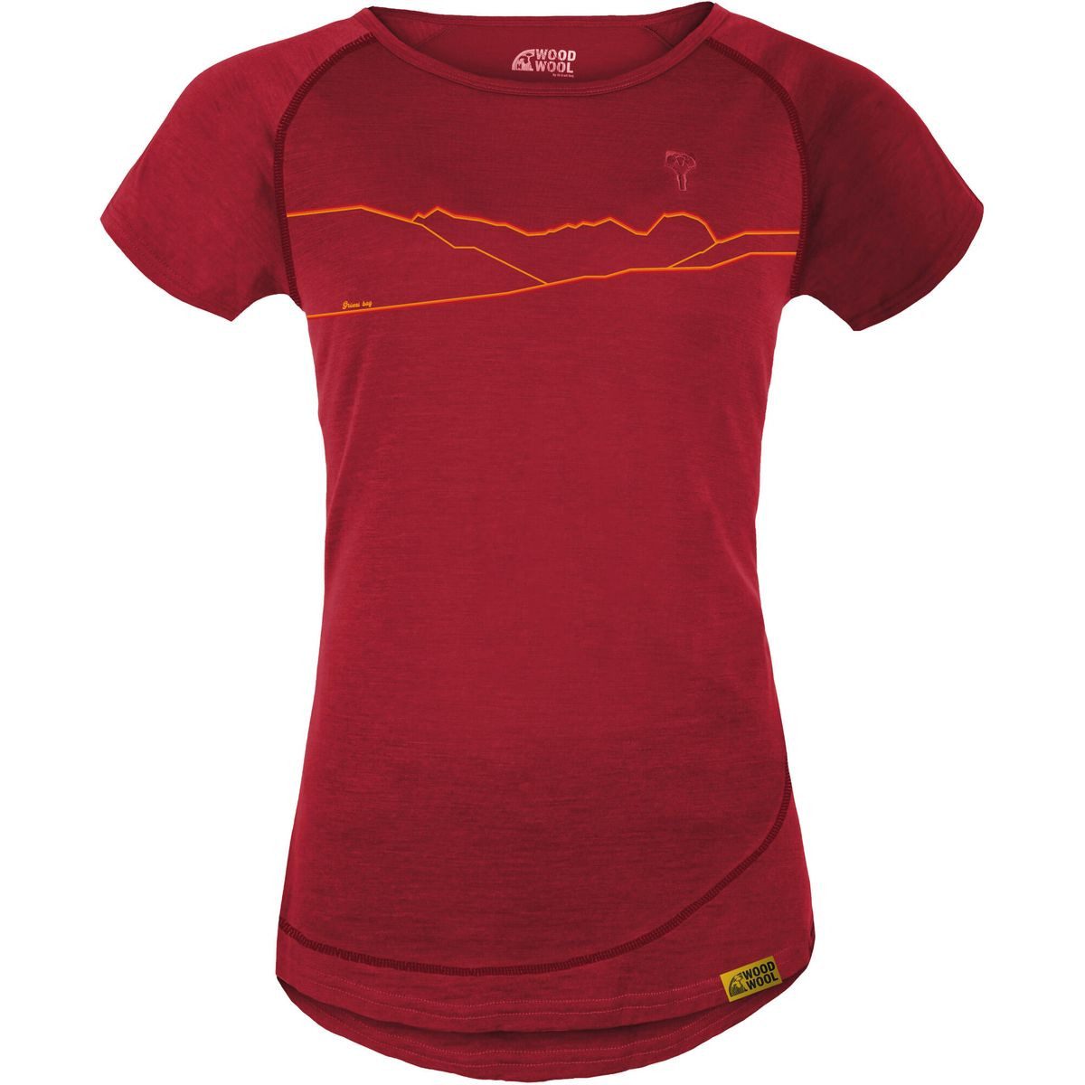 Grüezi bag Kurzarmshirt Woodwool T-shirt Lady Kira Hometown Perfekt für Outdoor-Aktivitäten, bietet Komfort und Funktionalität