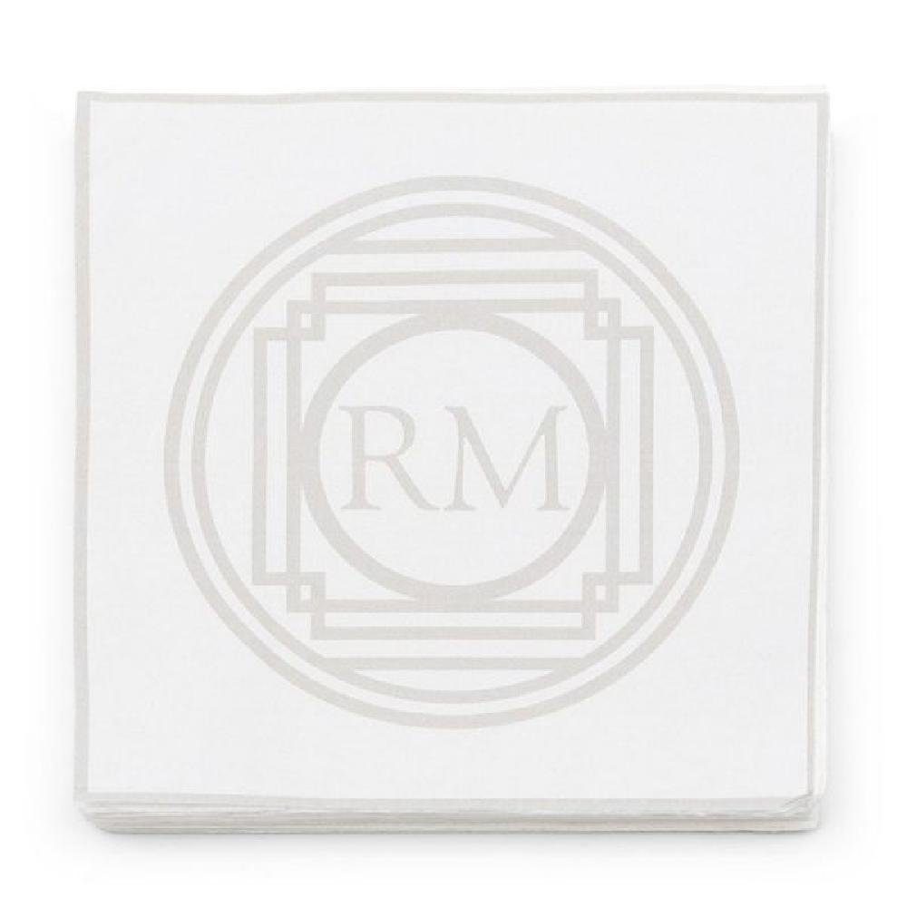 Rivièra Maison Serviettenhalter Papier Servietten Steven RM Monogram (24-teilig)