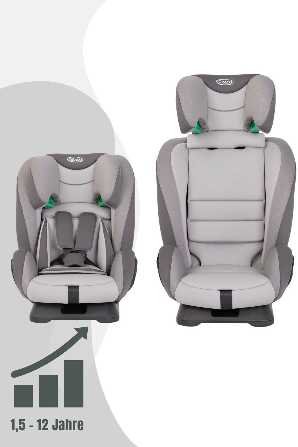 Graco Autokindersitz FlexiGrow™ R129 (ab 15 Monate - 12 Jahre) - Farbe: Quartz