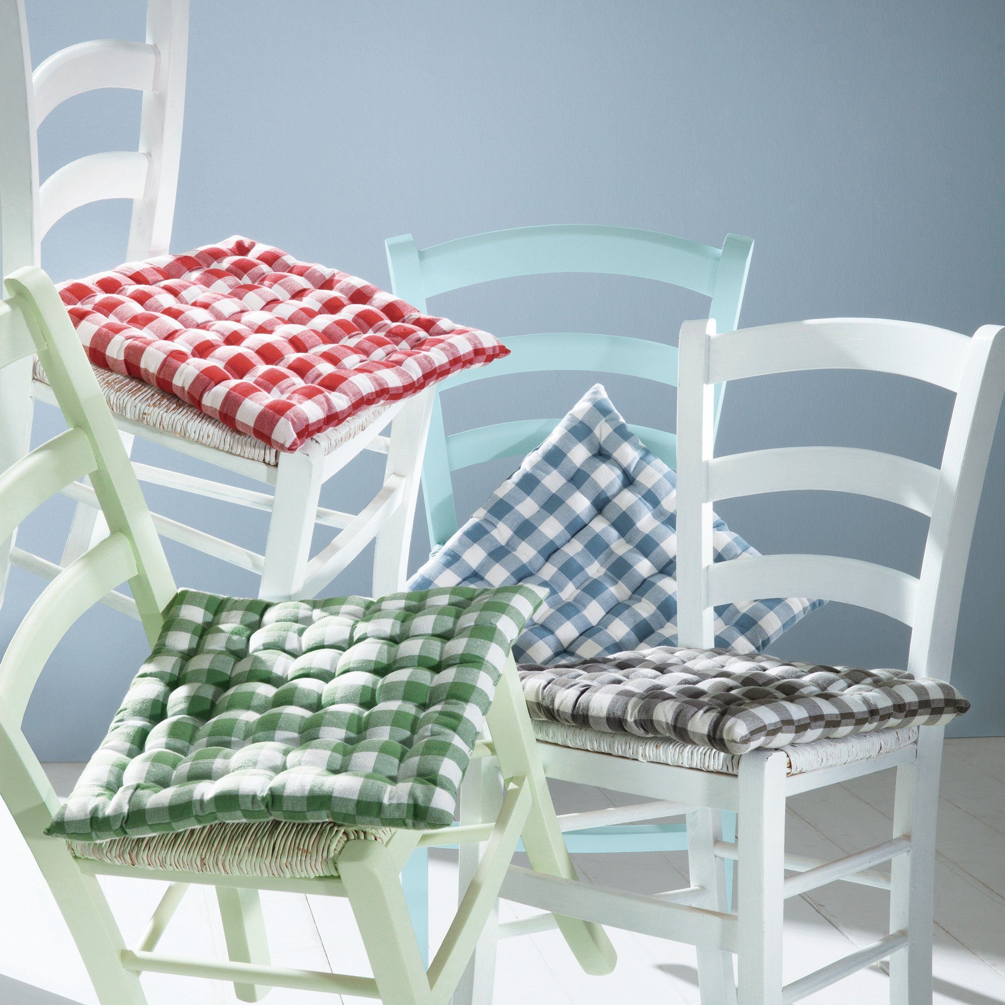 REDBEST Stuhlkissen Stuhlkissen "Nashville" 2er-Pack, Karo