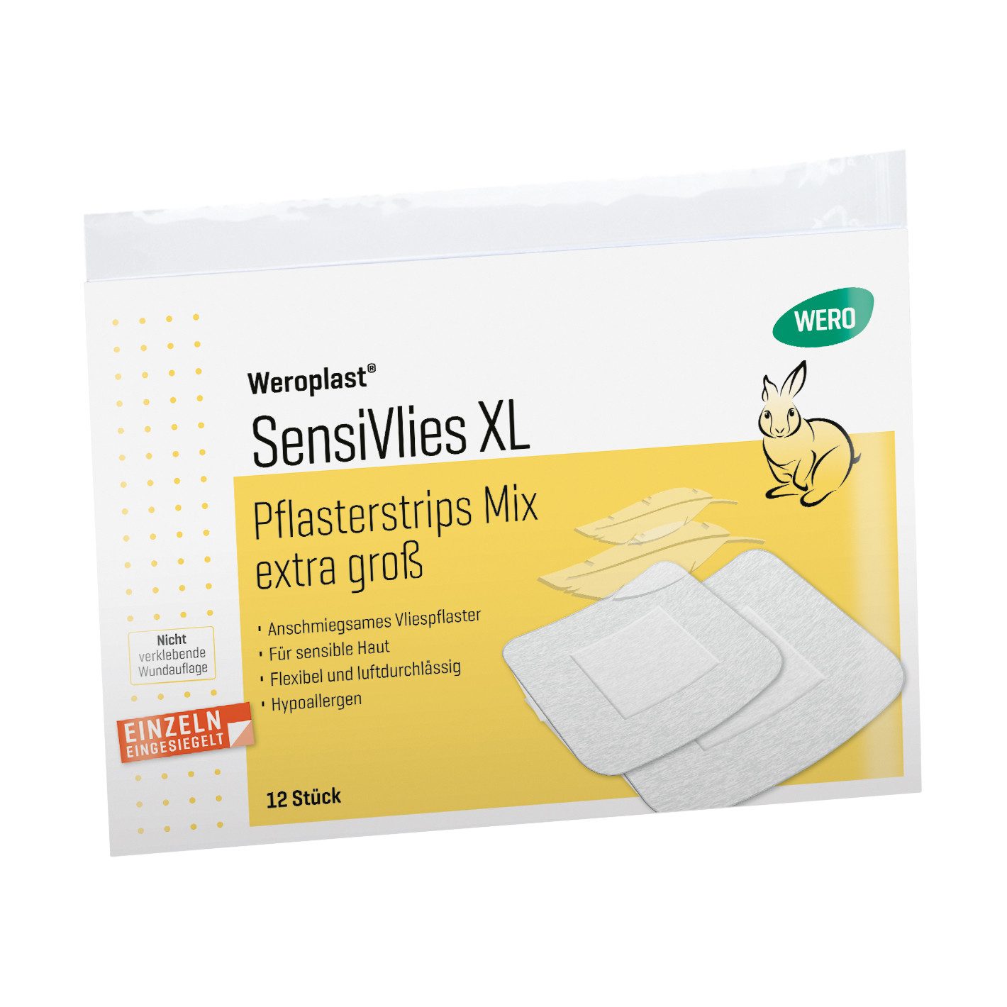 Wundpflaster Weroplast® SensiVlies XL Pflasterstrips Mix, 12 Stk/Pkg
