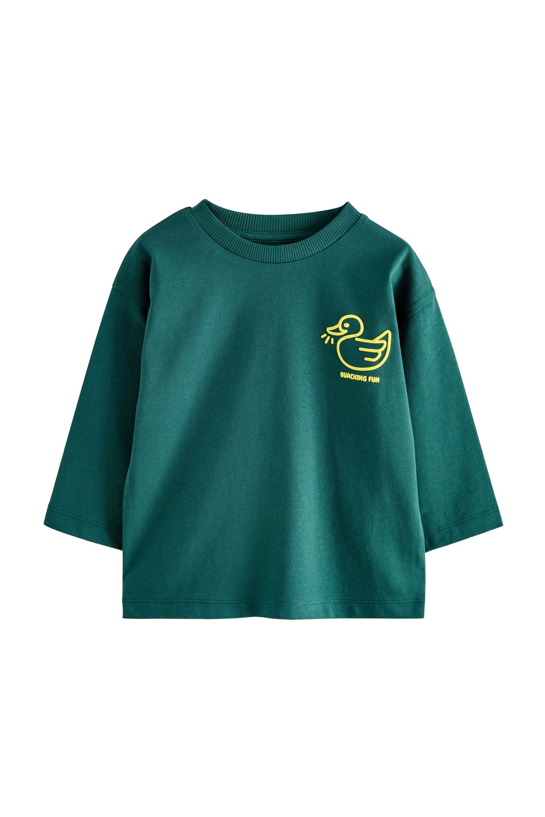 Next Langarmshirt 4er-Pack Langarmshirts mit Grafik-Print (4-tlg)