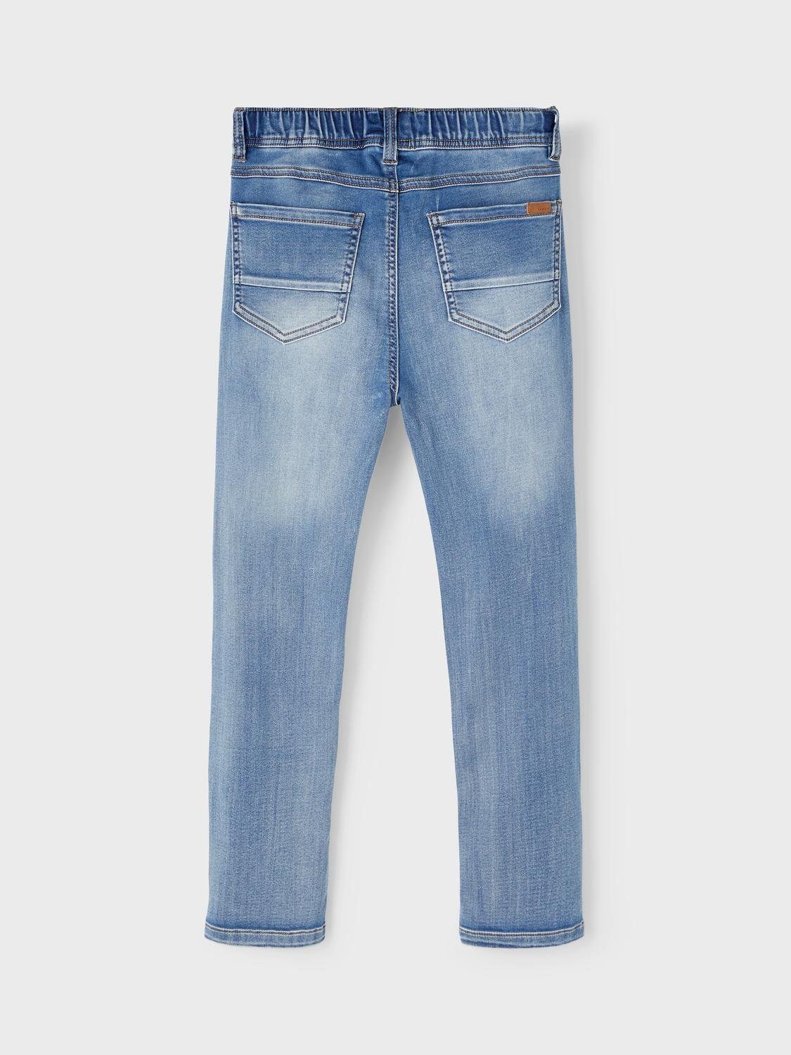 Name It Schlupfjeans NKMROBIN DNMTHAYER SWE lässig geschnitten, Denim, Abriebeffekte, angesetztes Bündchen