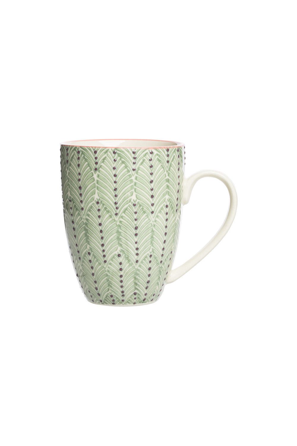 Tranquillo Tasse Steinzeug MIX'N'MATCH 440ml/500ml handgestempelt spülmaschinengeeignet, Farbenfrohes Mix'n'Match-Design, mikrowellengeeignet, lebensmittelecht