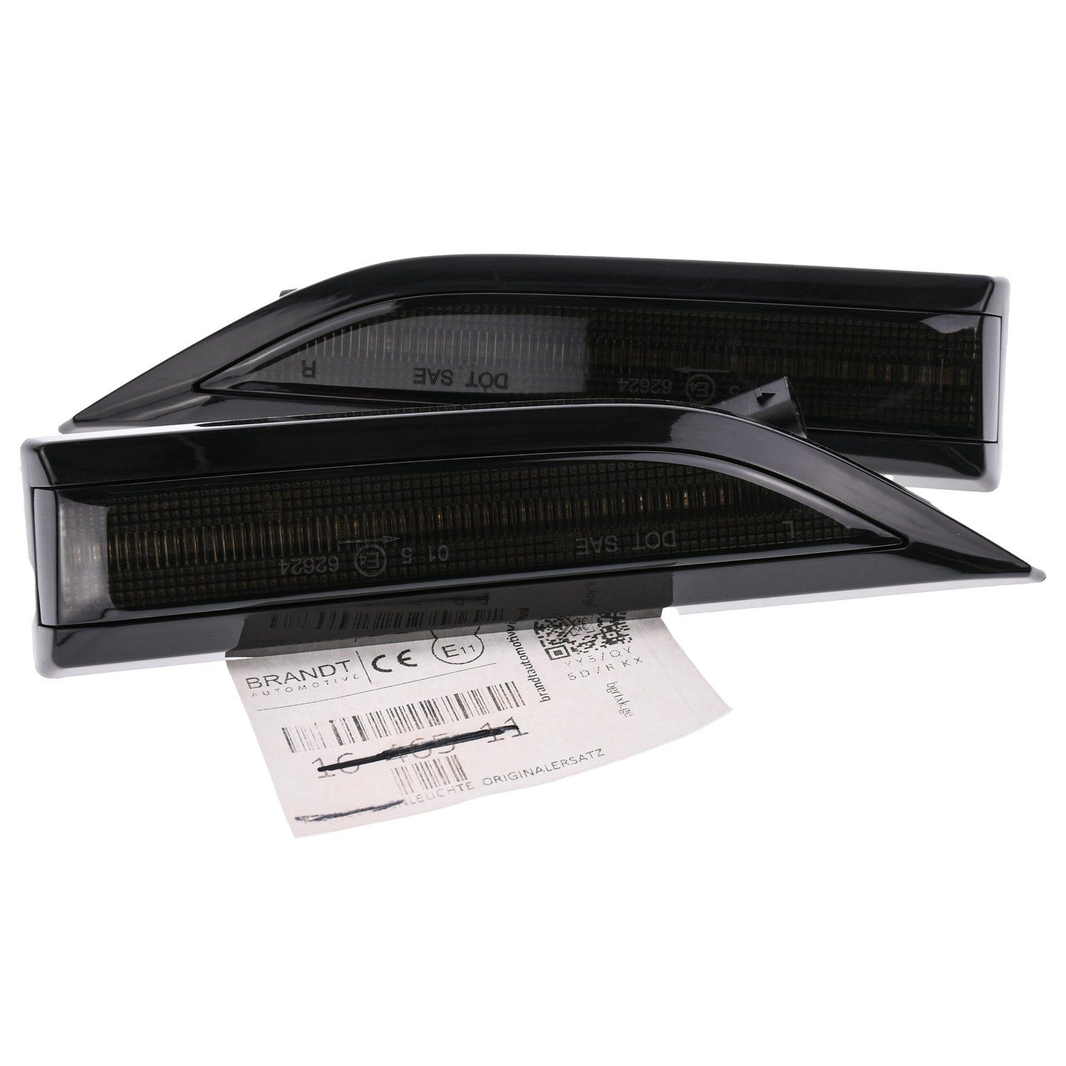 BRANDT AUTOMOTIVE KFZ-Ersatzleuchte Auto Seitenblinker Set LED Kotflügel Blinker + Kabel Schwarz, für VW T6 California SG (Nicht für FCL ab MJ 2020 u. nicht für T5)...