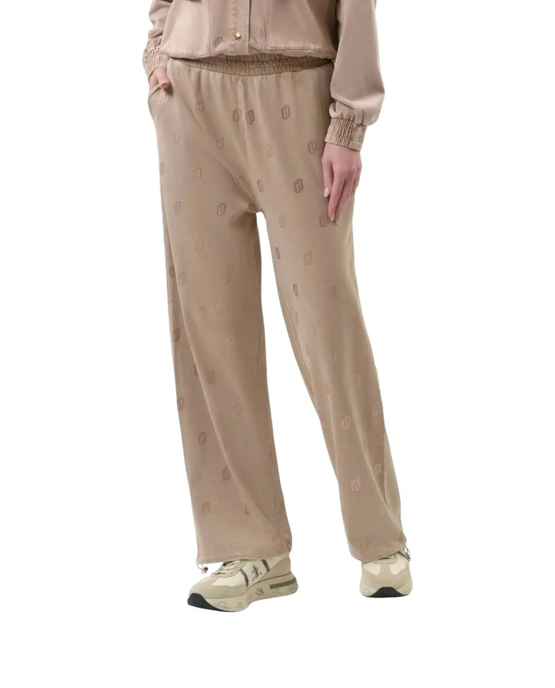 Liu Jo Stoffhose ECS PANTJERSEY LUNGO - Damen Jogger - Sweatpants - Stoffhose - Strass