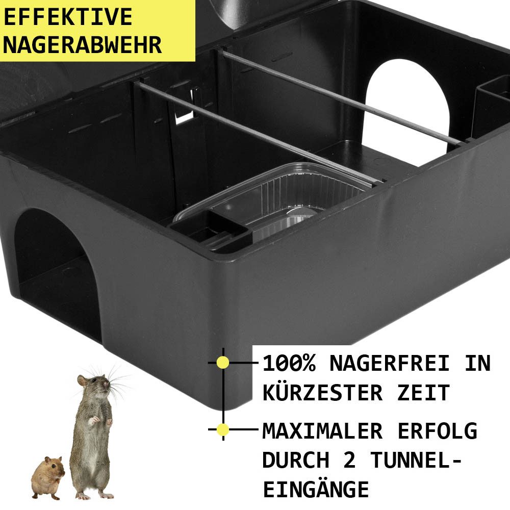 Petigi Lebendfalle 30x Köderstation Multitbox Köderbox Mäusebox Nagerstation Rattenbox