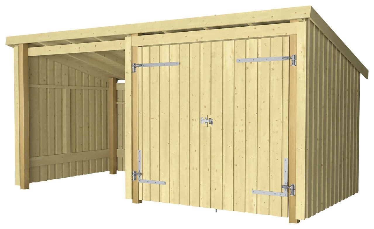 PLUS Gartenhaus Plus Gartenhaus Nordic Multi 416 x 208 cm natur