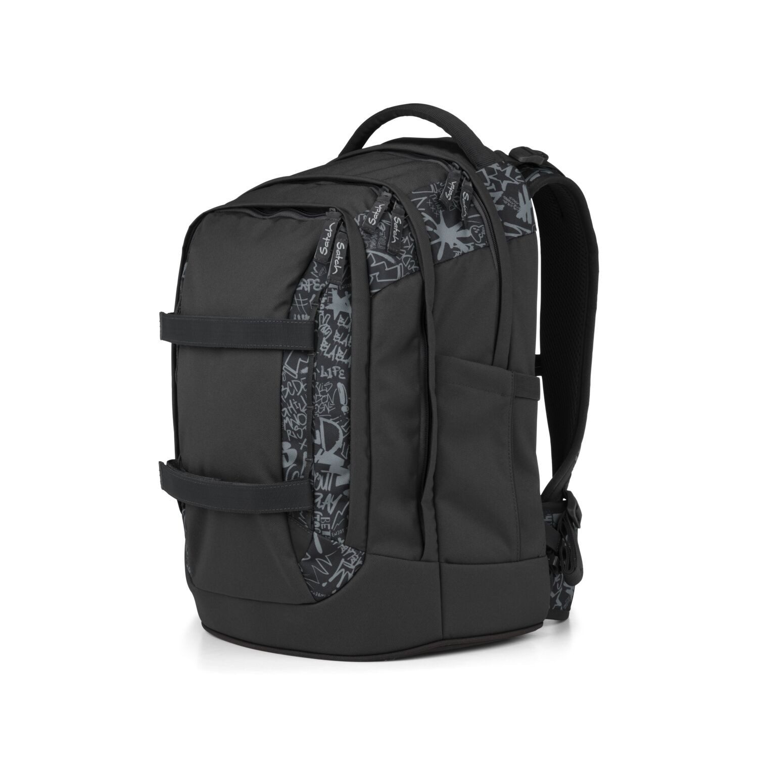 Satch Schulranzen Schulrucksack-Set PACK Street Ink 2-teilig (2-teilig), ergonomisch, Your-Size-System, 5 Fächer – Bild 4 von 5