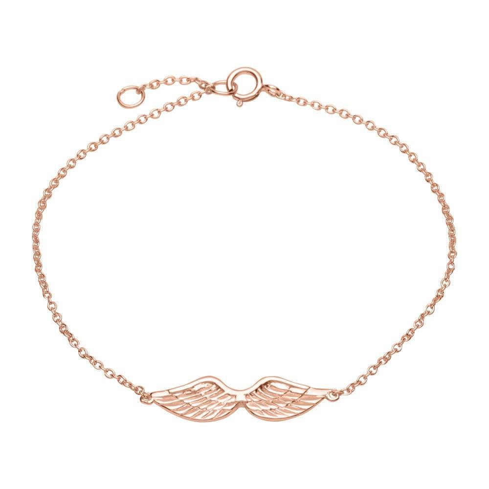 Unique Silberarmband Unique Armband 925er Silber roségold Flügelanhänger SB0206