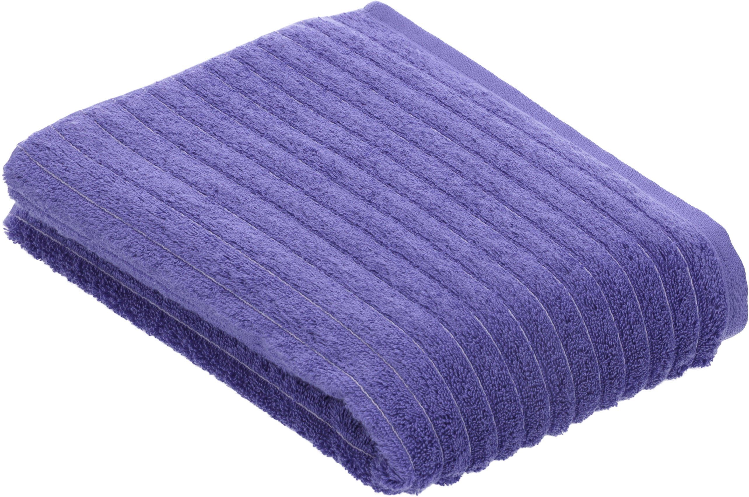 Vossen Badetuch Flamenco, Walkfrottier (1-St), mit cooler Wellenstruktur und Kordelbiesen