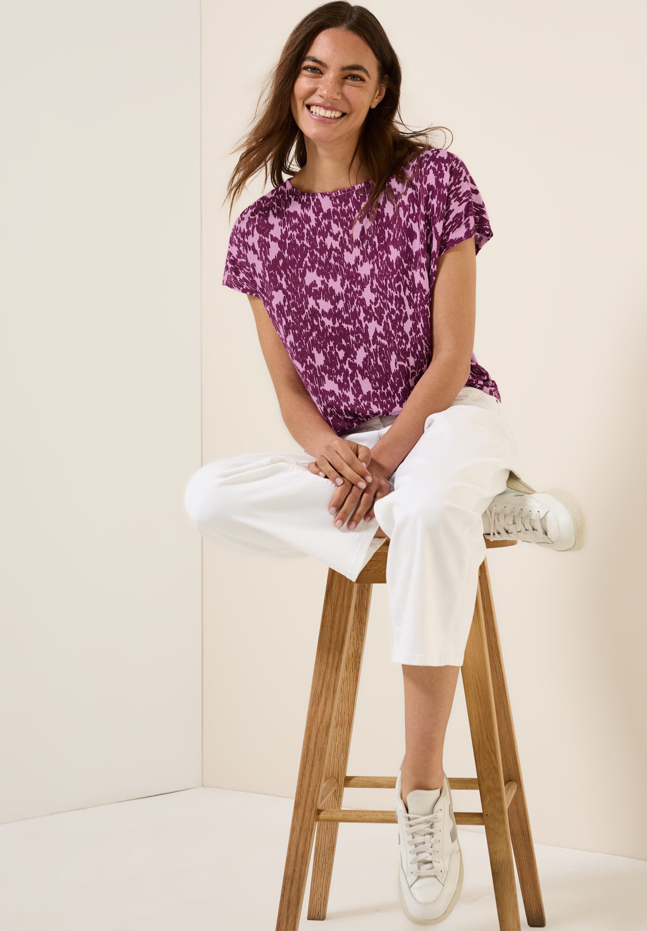 CECIL T-Shirt mit Muster, Minimal-Print