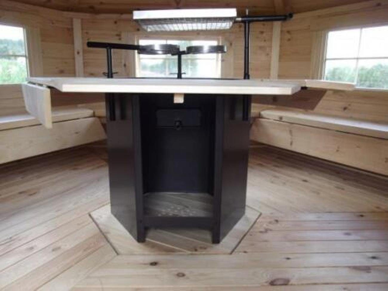 JVmoebel Grillkamin Holz Grill Bausatz mit Schornstein für gemütliches BBQ Erlebnis, 1x nur Grillkamin, Made in Europa