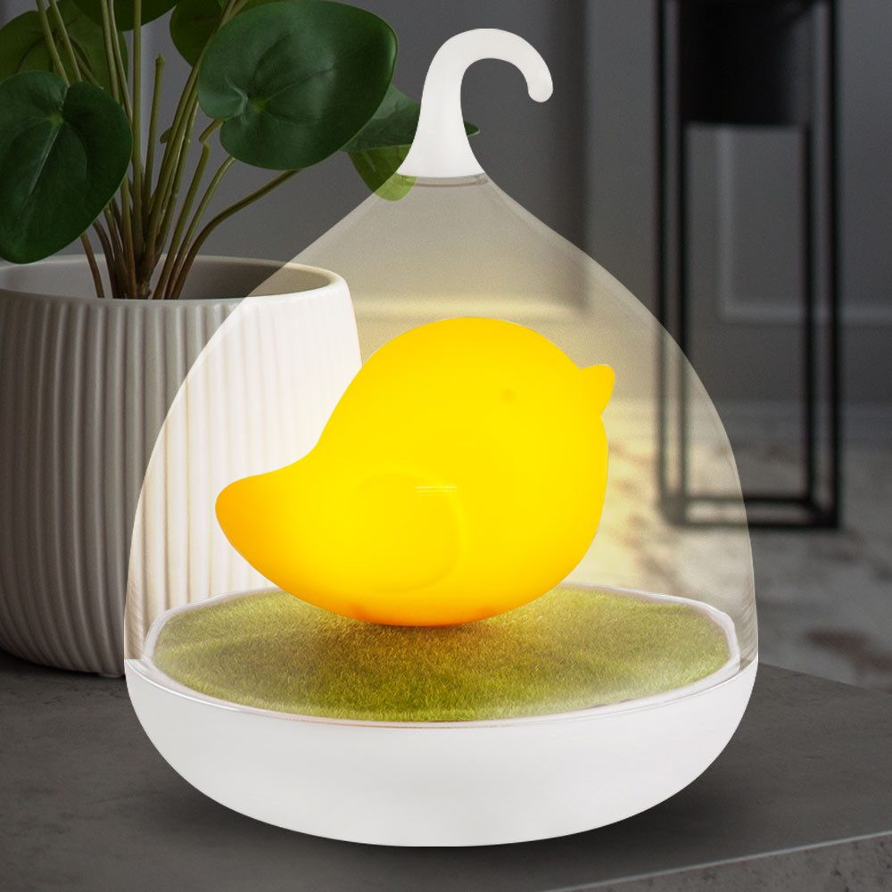 GLOBO LIGHTING Dekolicht, Leuchtmittel nicht inklusive, Tischleuchte Nachttischlampe Schlafzimmer LED Vogelfigur Touchdimmer