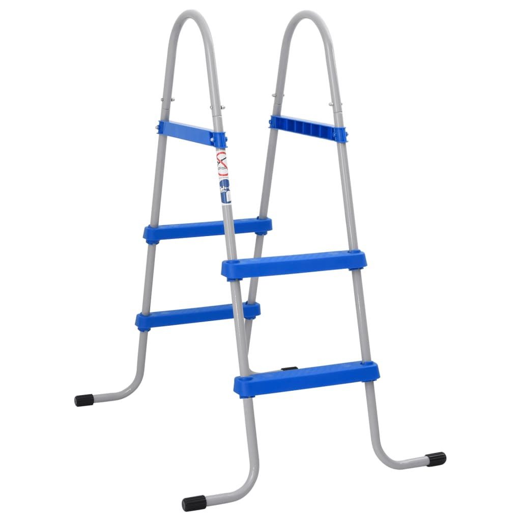 vidaXL Poolleiter Pool-Leiter für Aufstellpools 84 cm Stahl und Kunststoff