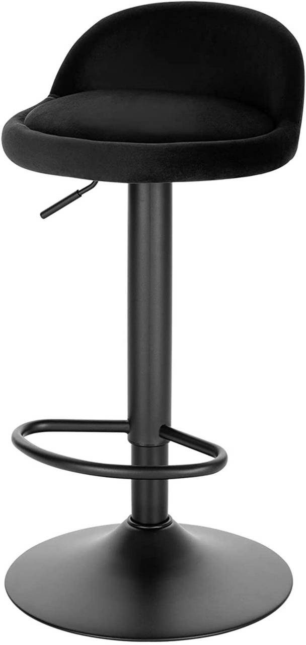 EUGAD Barhocker (2 St), 120kg belastbar höhenverstellbar Samt Metall