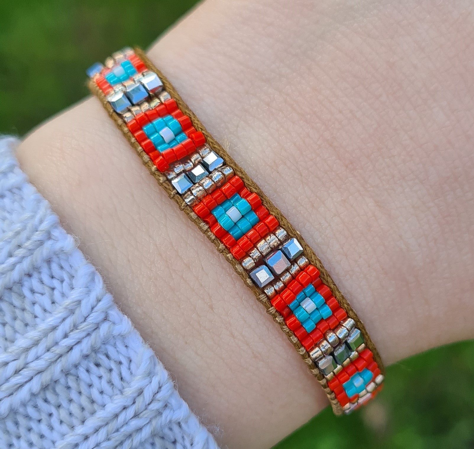 NAHLE Perlenarmband Geflochtenes Miyuki Perlenarmband Boho Surfer Armband (1-tlg., inkl. Ювелірні виробиbox)