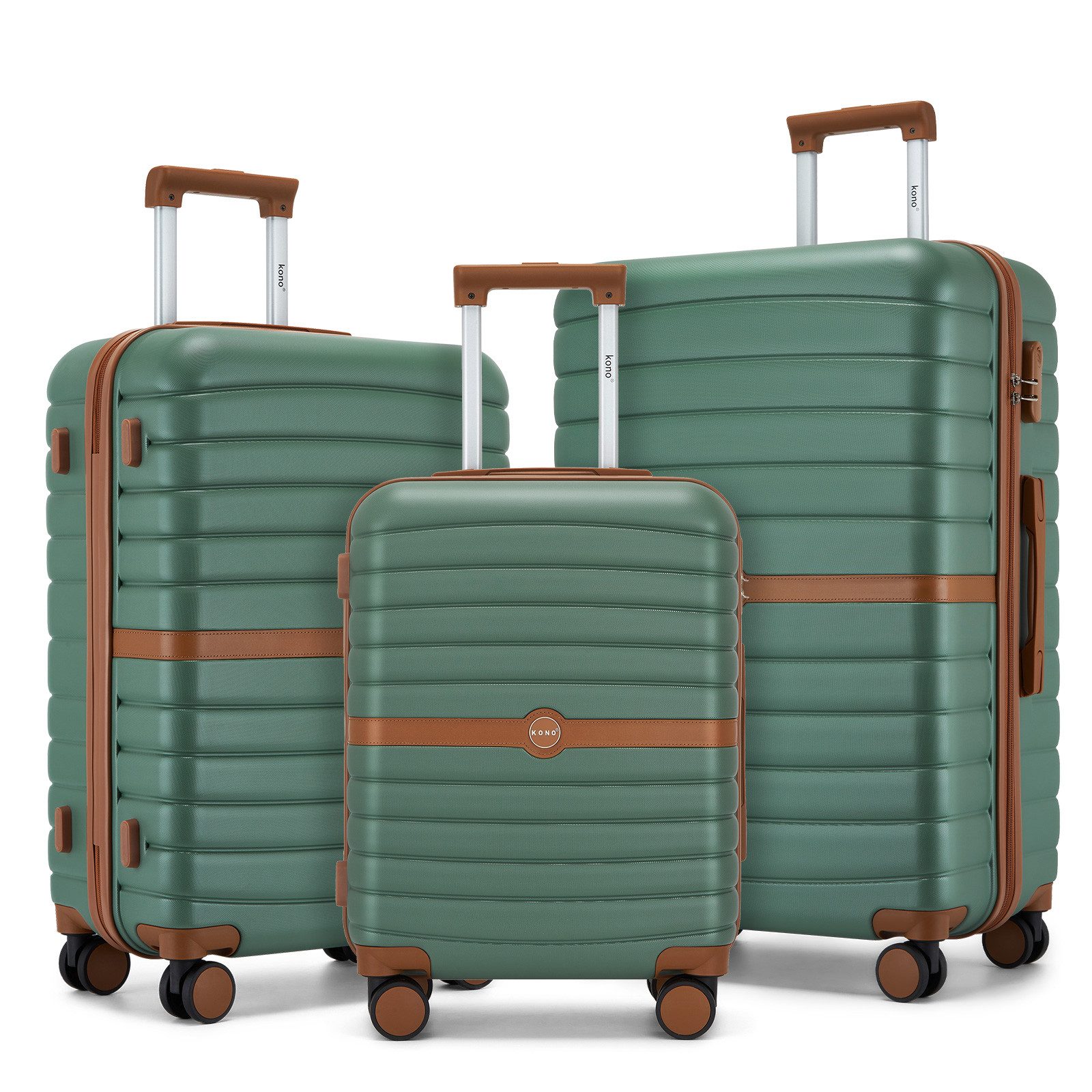 KONO Handgepäckkoffer Koffer Trolley ABS+PC Hartschalenkoffer mit TSA-Schlo günstig online kaufen