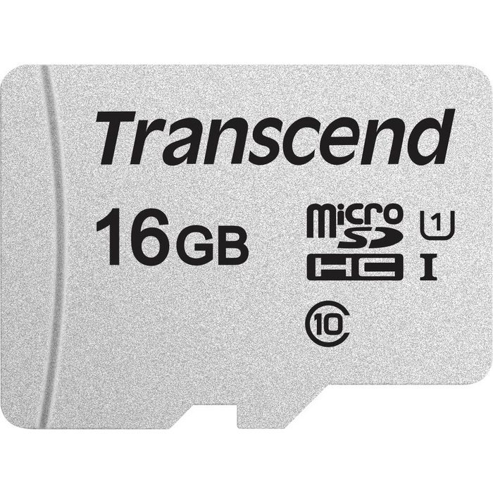Transcend 300S microSDHC 16GB Speicherkarte (16 GB Class 10 95 MB/s Lesegeschwindigkeit)