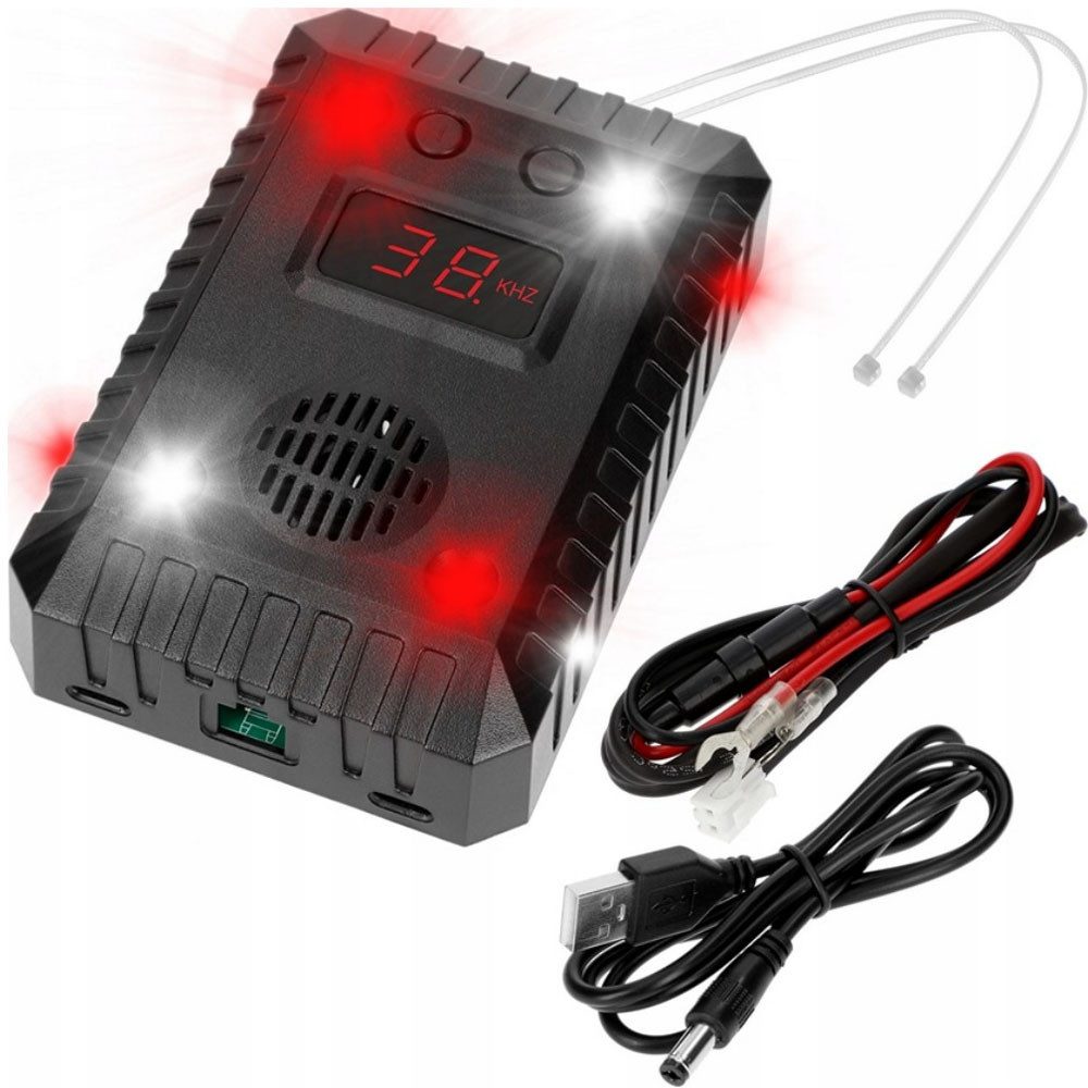 Ultraschall-Tierabwehr Auto 12V Marderschreck USB - für 80m², Dachboden, Haus, Garten, Garage