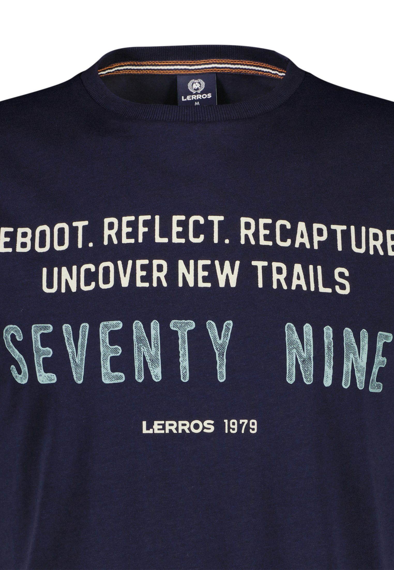 LERROS T-Shirt mit Brustprint T-Shirt NAVY LERROS