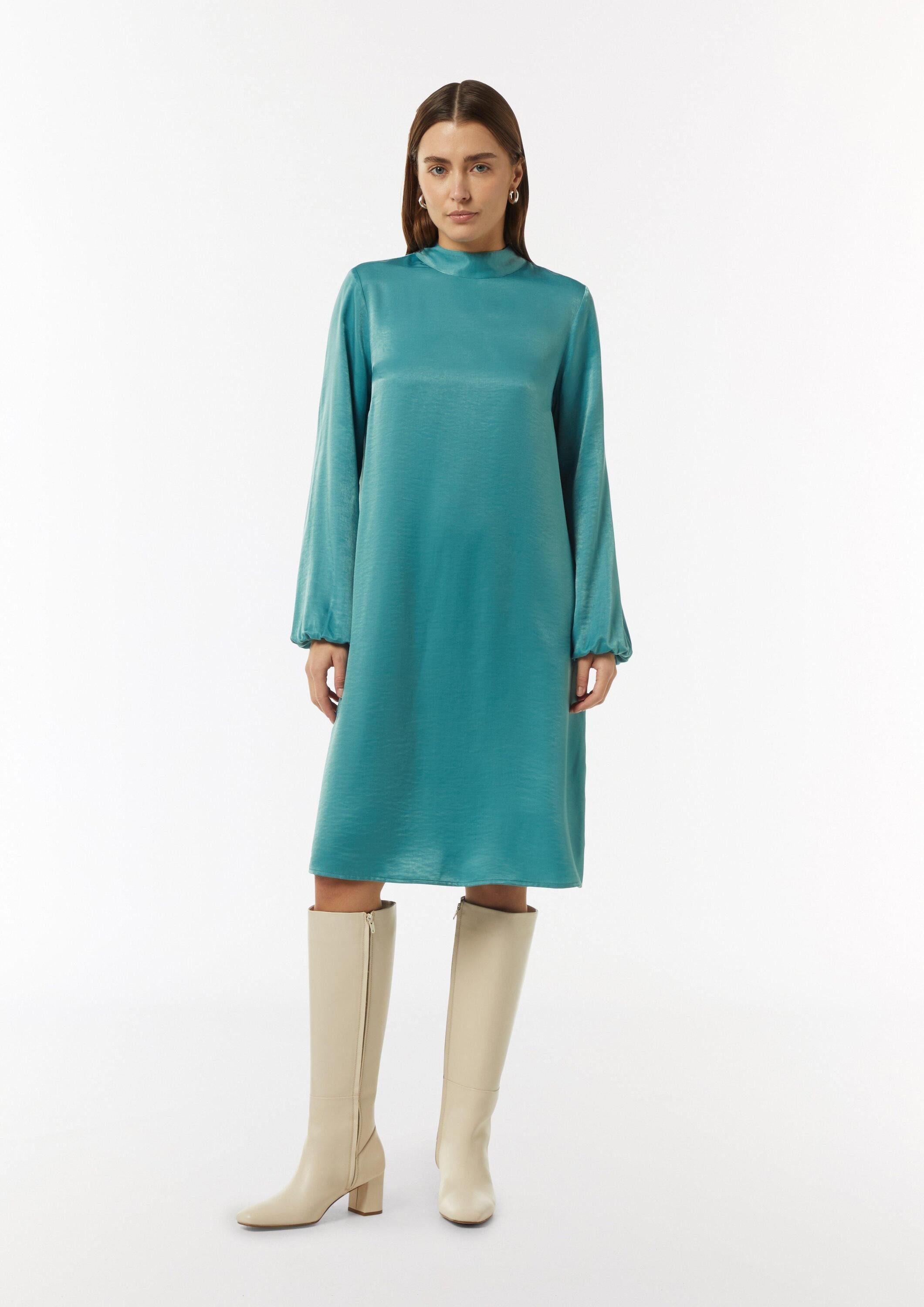 comma Minikleid Kleid Viskosemix-Kleid mit Bindedetail