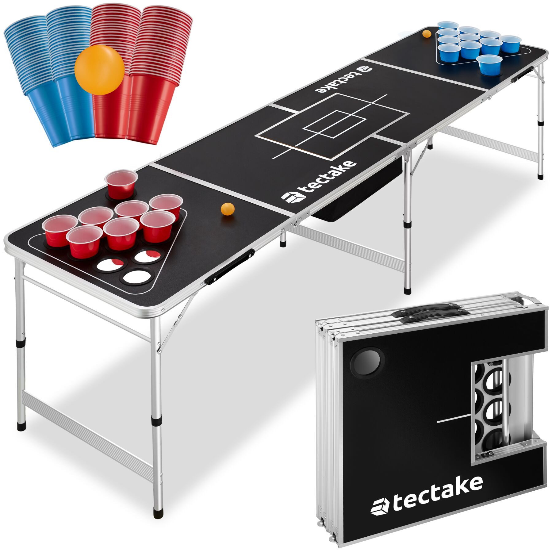 tectake Spieltisch Bierpong-Tisch, aus Aluminium mit günstig online kaufen
