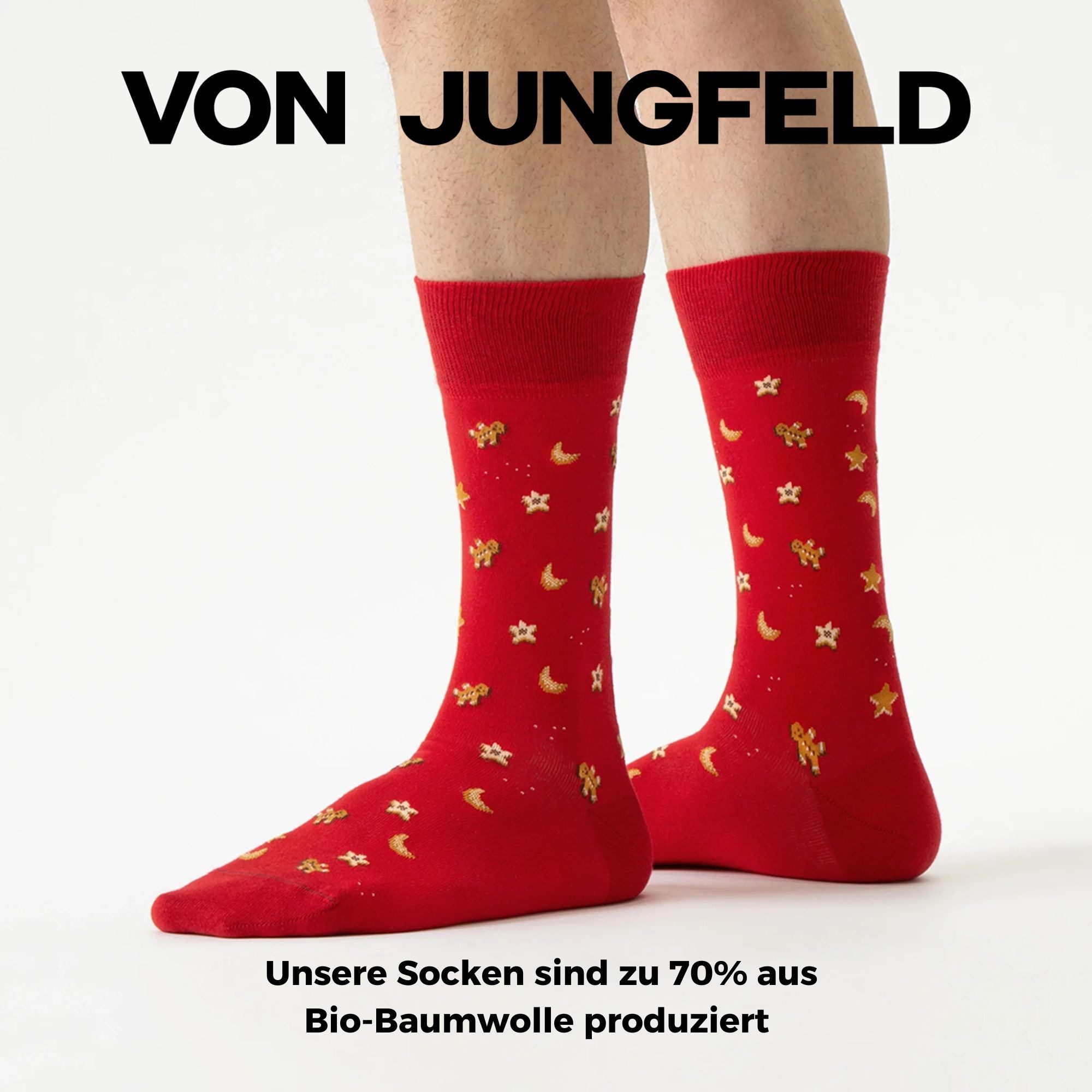 von Jungfeld Socken Vanillekipferl Icon Bio-Baumwolle 35-46 Unisex (1-Paar, günstig online kaufen